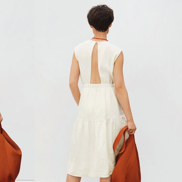Everlane The Linen Open-Back Dress - Picture 3 of 10
